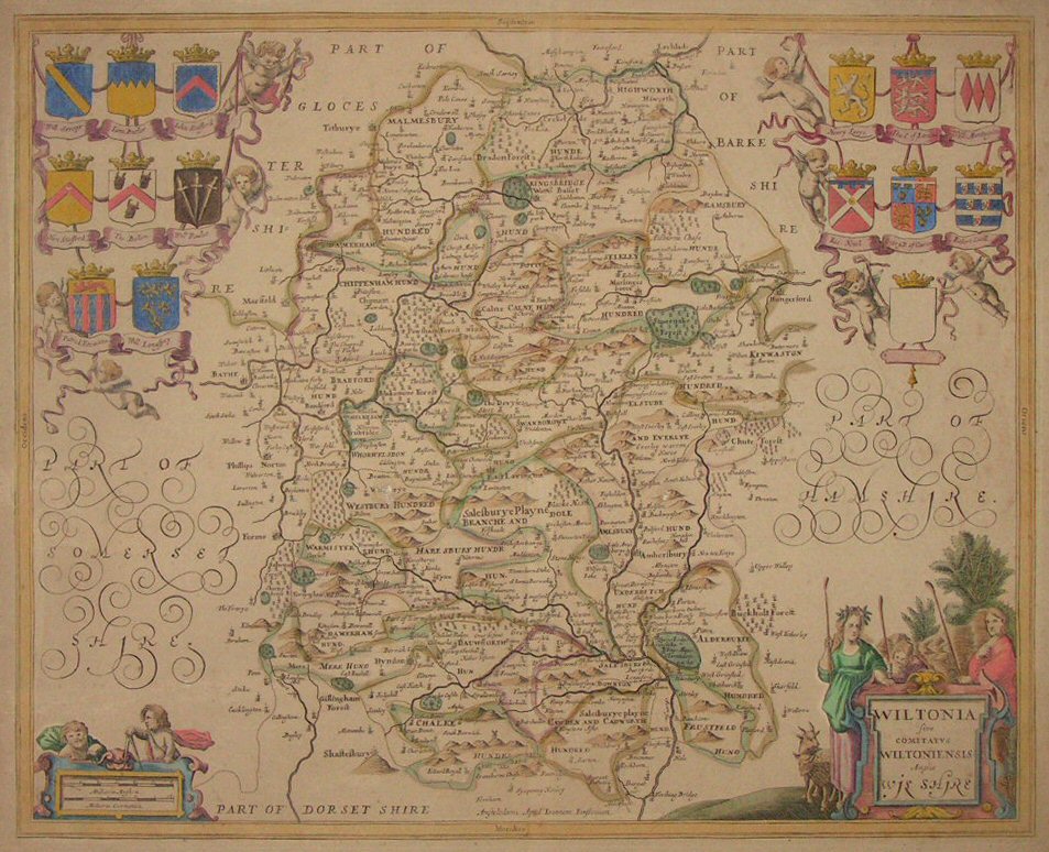 Map of Wiltshire - Overton / Jansson